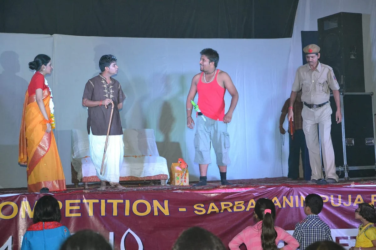 Sandeep and Upasika in the play.