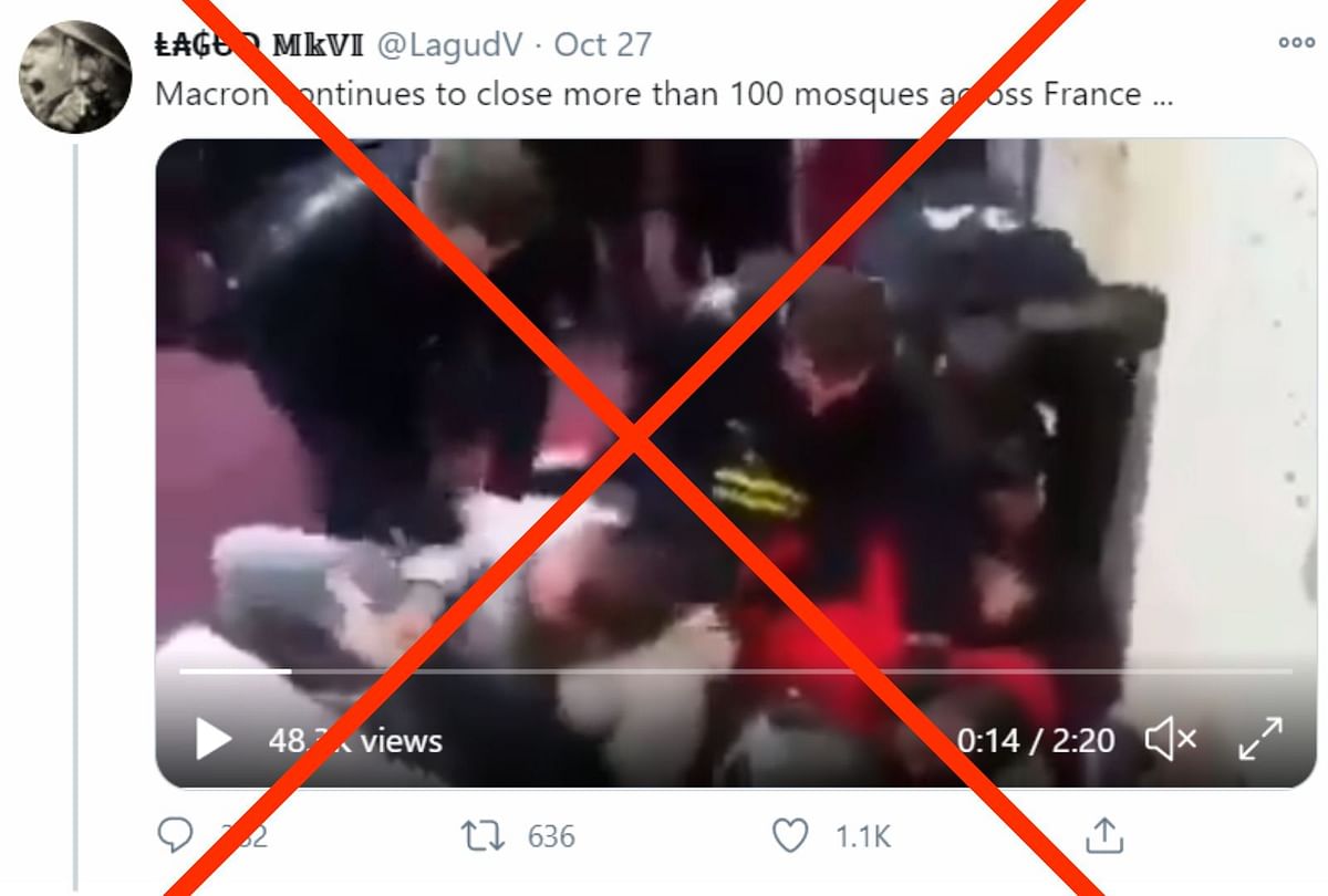 An old 2017 video of an evacuation by the French police has been revived as a recent ‘attack on Muslims.’