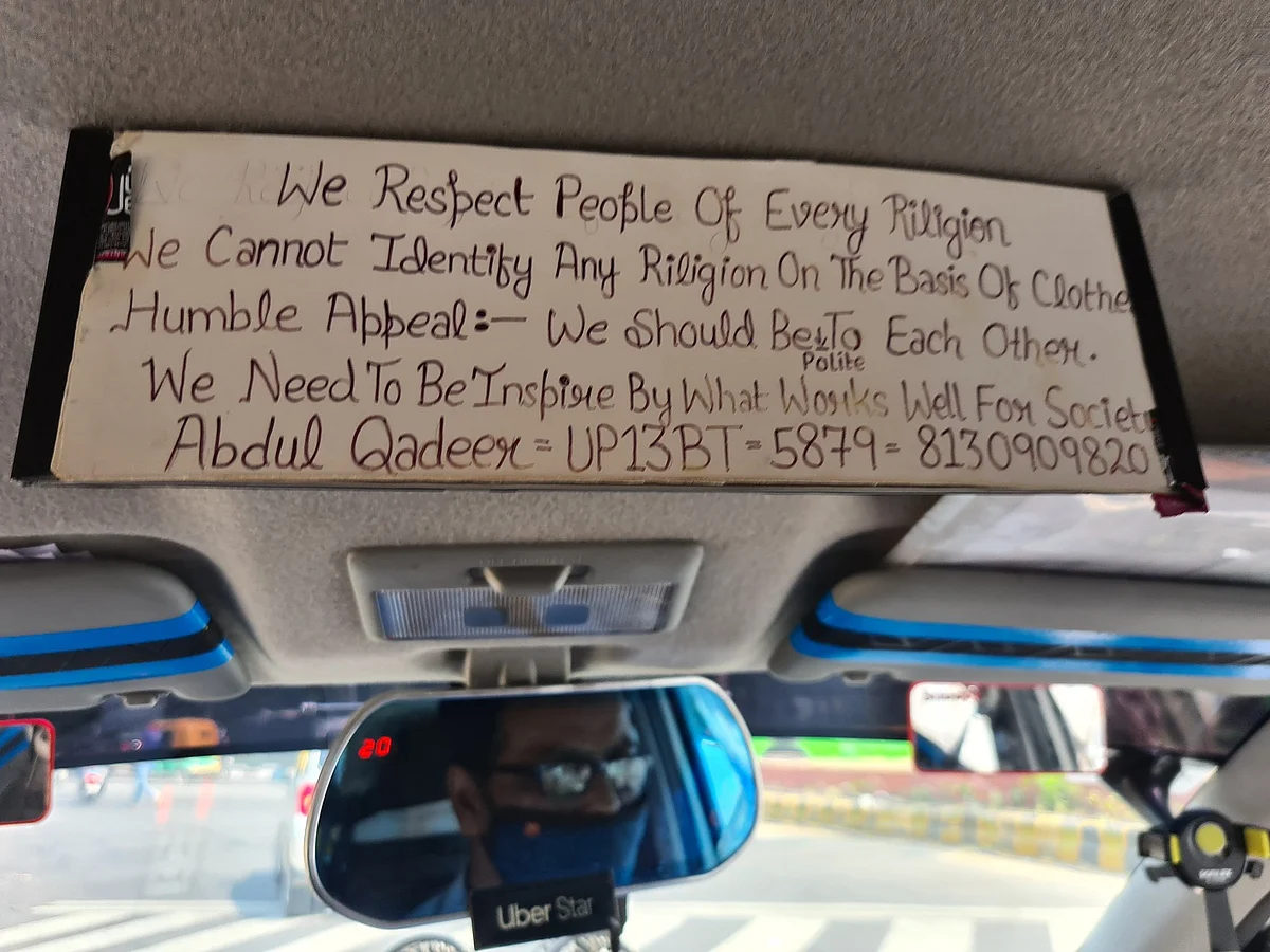 Respect All Religions: Message In Uber Driver’s Cab Wins Internet