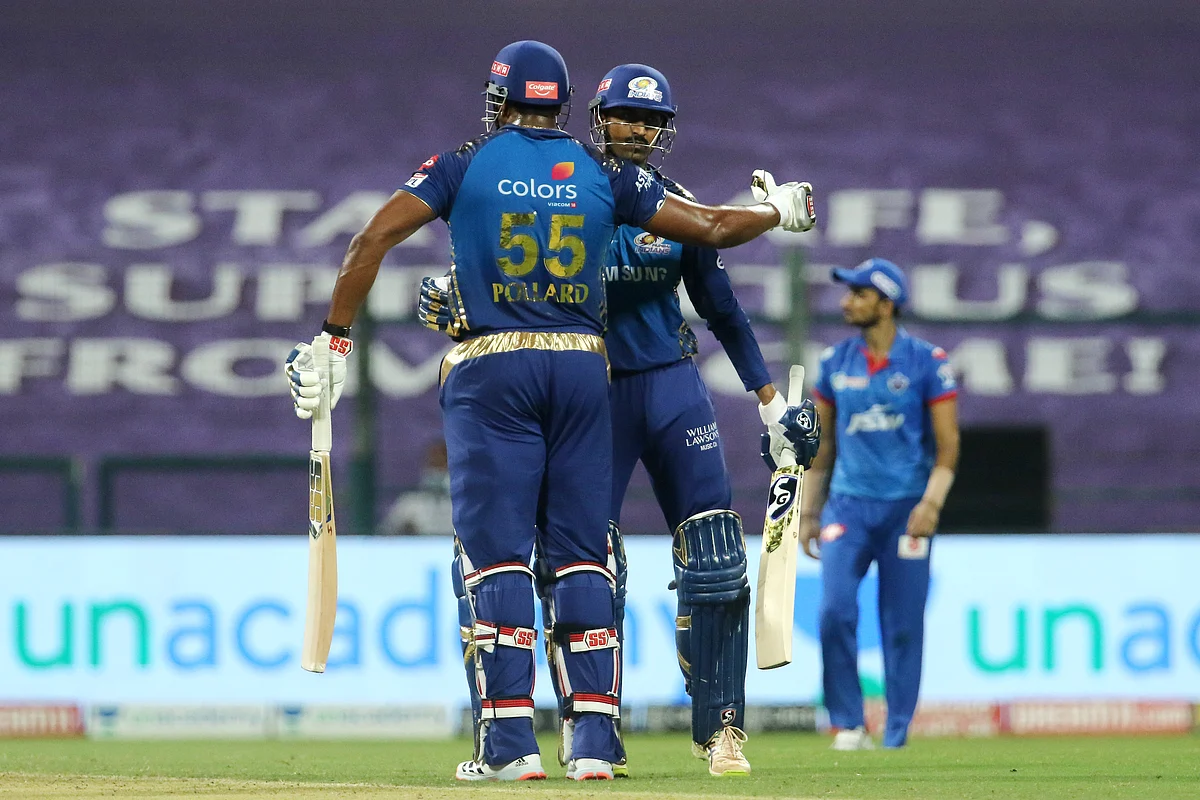 Kieron Pollard and Krunal Pandya took Mumbai Indians home as the defending champions registered their fifth win this season.