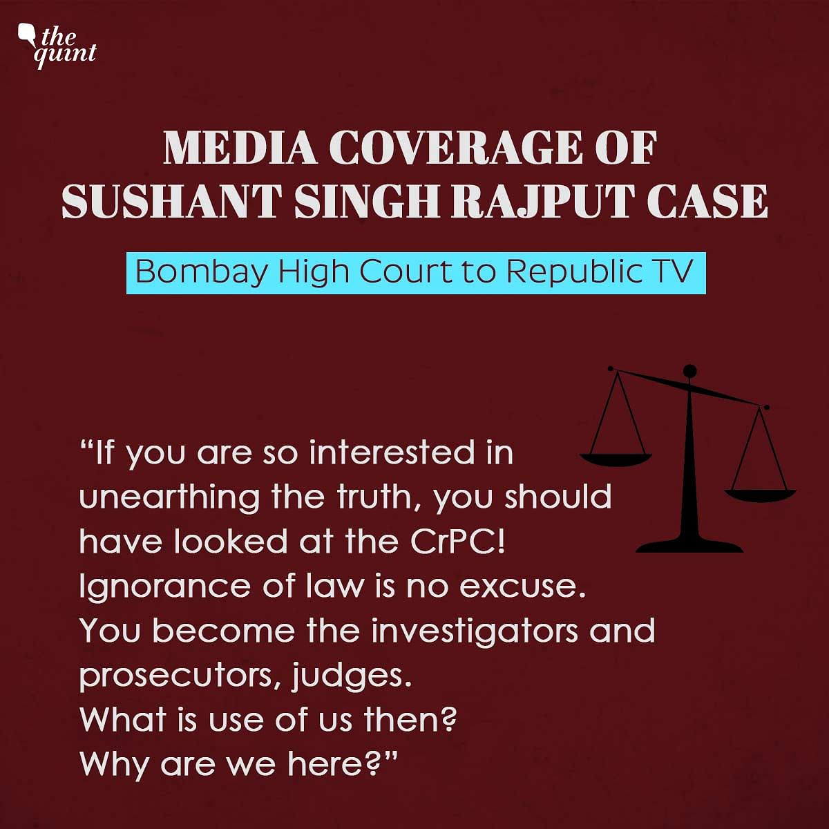 The bench, referred to Republic TV’s #ArrestRhea campaign, and asked: “Is this part of investigative journalism?”