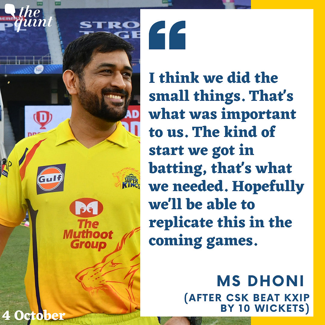 MS Dhoni Speaks After CSK Pull Off Biggest Win Of IPL 2020