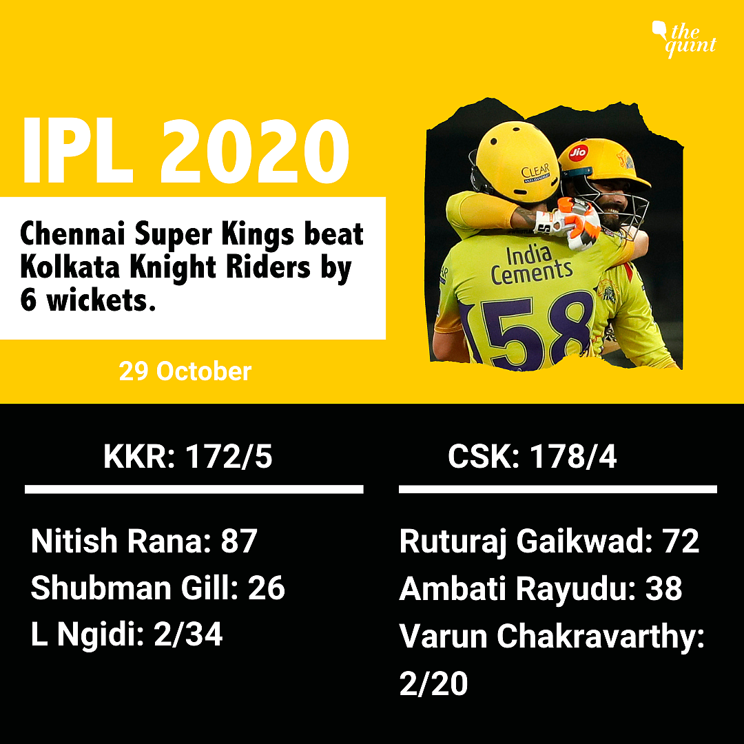 CSK Beat KKR By 6 Wickets - 5 Top Performances From the Match