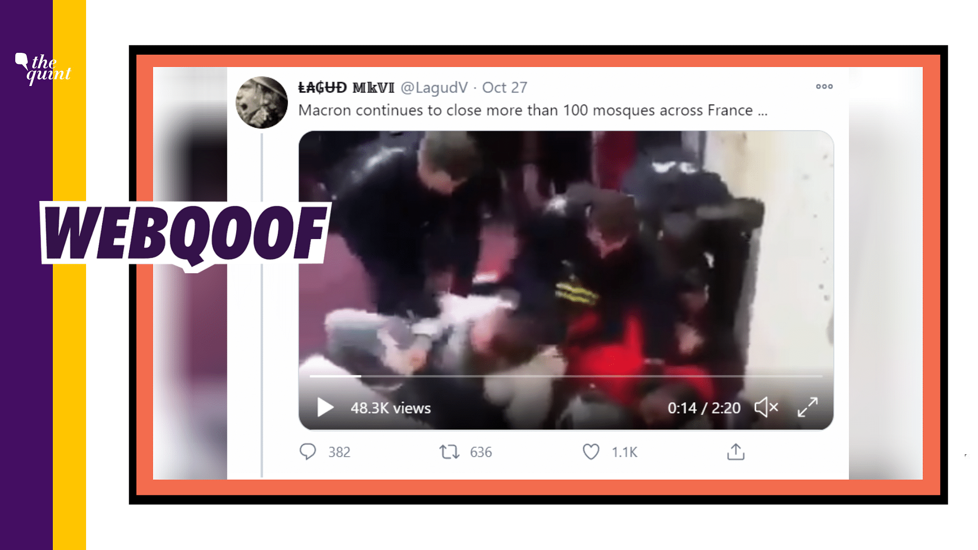 An old 2017 video of an evacuation by the French police has been revived as a recent ‘attack on Muslims.’