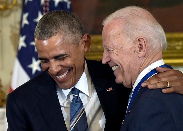 Former US President Barack Obama and Democrat Presidential Candidate Joe Biden