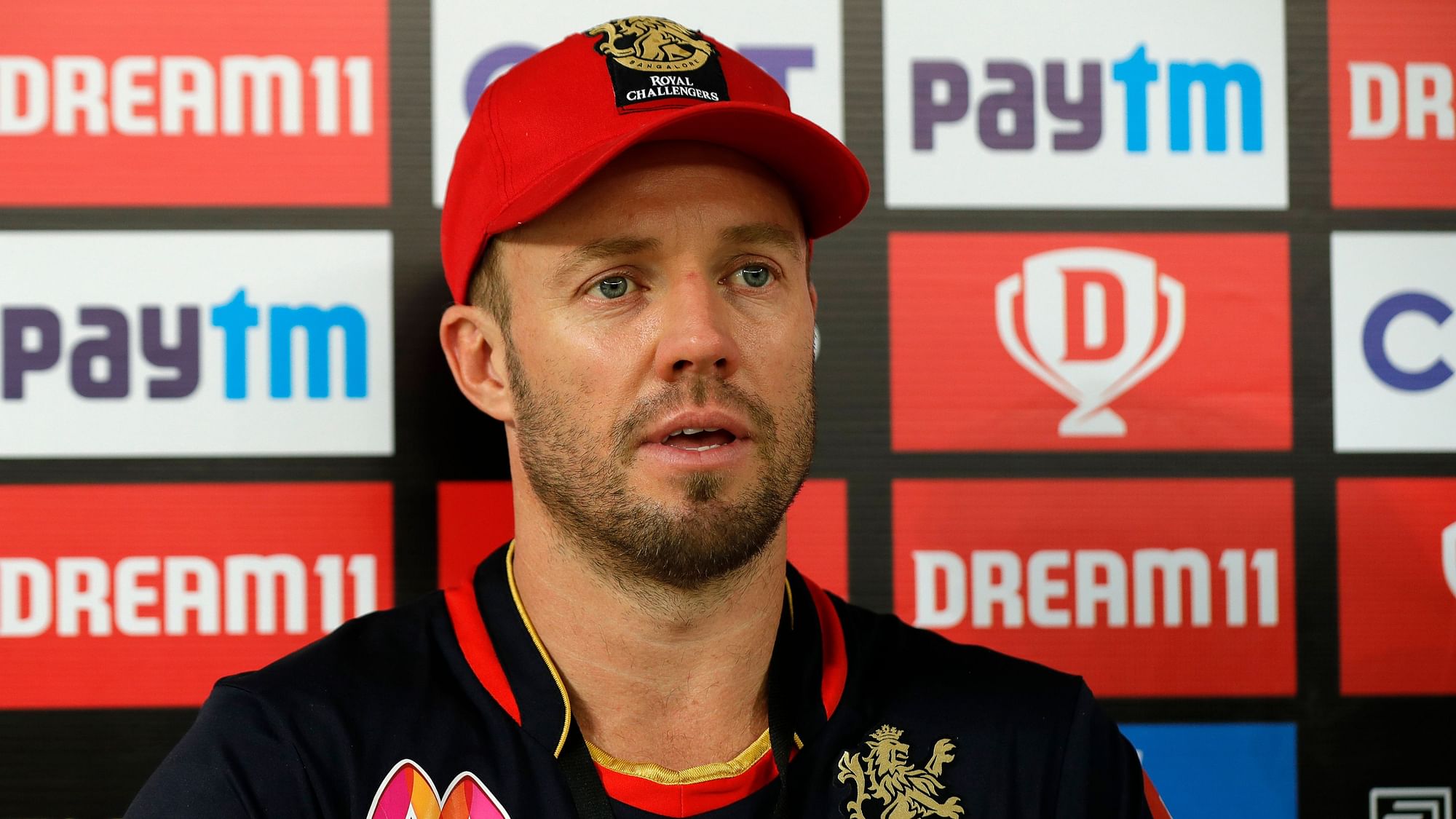 AB de Villiers addressed a press conference after RCB’s 59-run loss to Delhi Capitals.