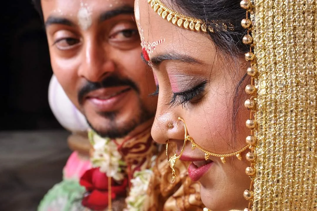 Payel and Sabyasachi on their wedding day.