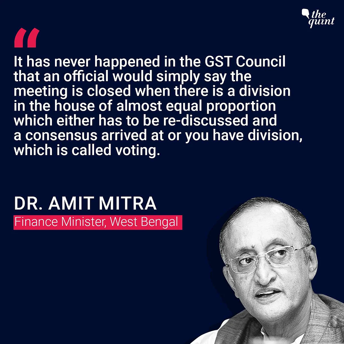 ‘Pushed Against Wall By Centre’: Amit Mitra on GST Compensation