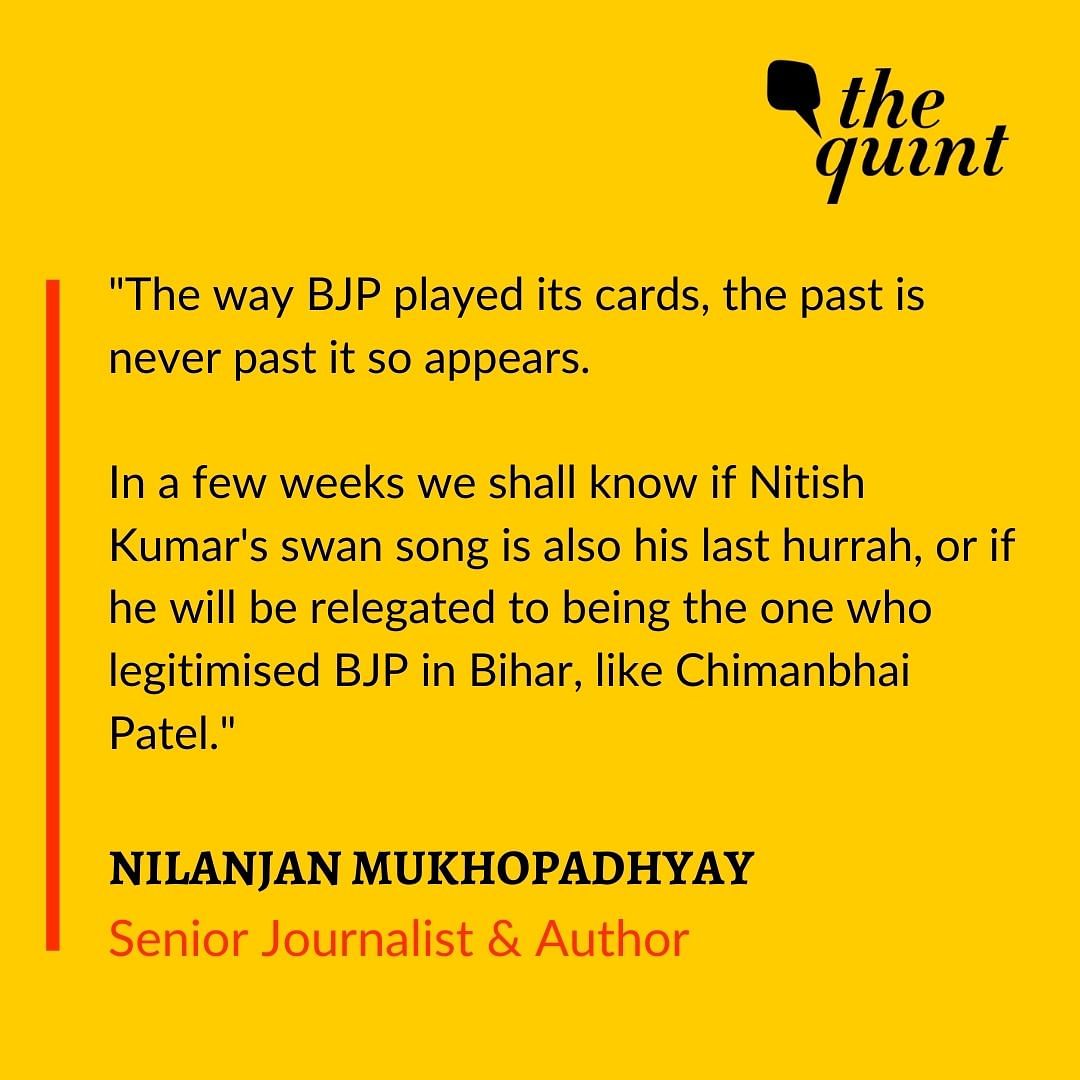 Bihar Elections 2020: Is the BJP ‘using’ Nitish Kumar in Bihar like it once ‘played’ Chimanbhai Patel in the ‘90s?