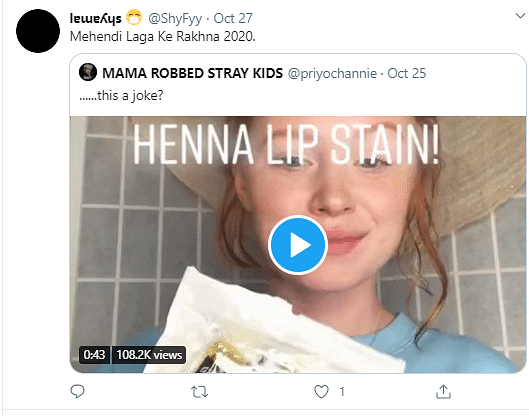 American beauty blogger puts henna on her lips, Twitter calls it 'dangerous.'