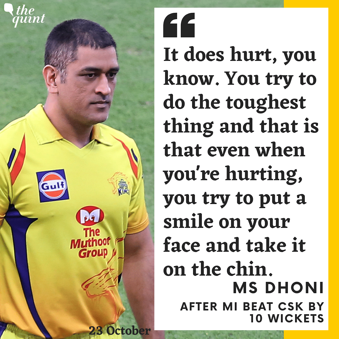 Here’s what MS Dhoni said about Chennai’s 10-wicket loss to Mumbai Indians.