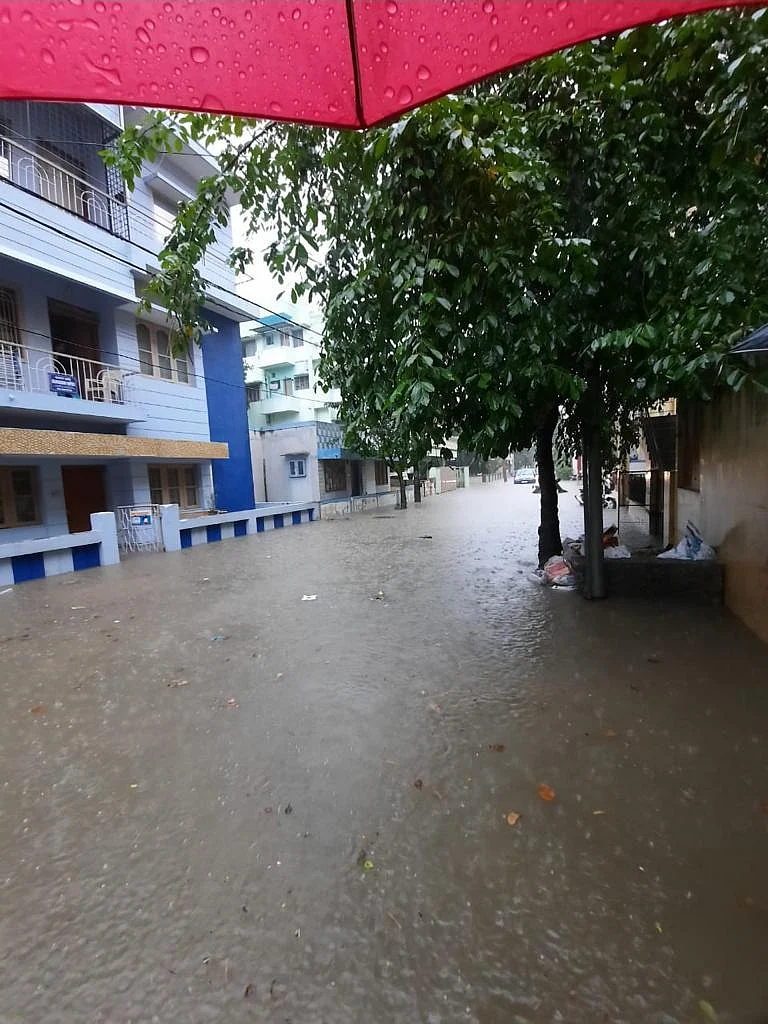 Parts of Bengaluru Flooded After Heavy Rains, Vehicles Swept Away