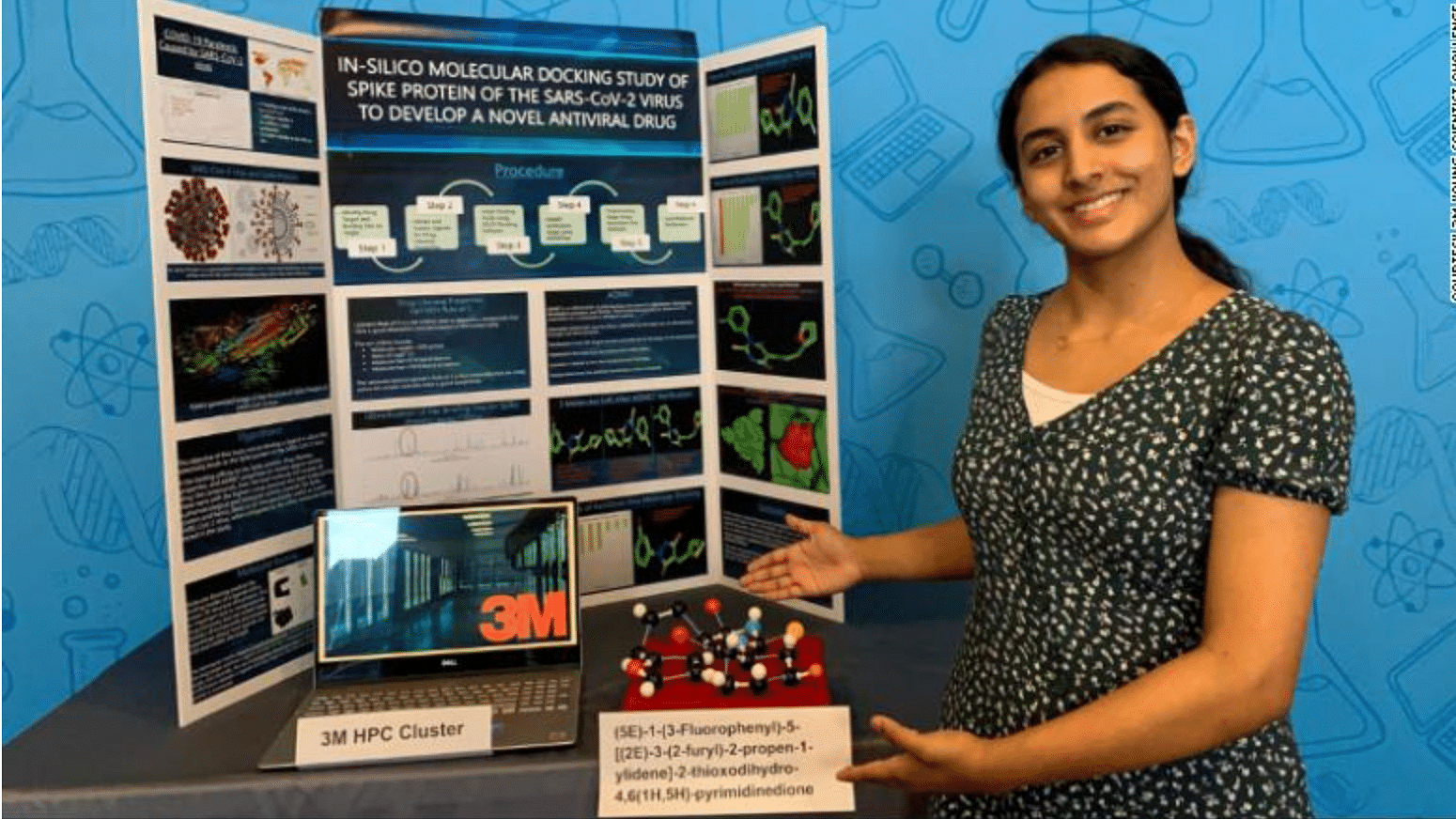 Anika Chebrolu, a 14-yr-old from Frisco, Texas has just won the 2020 3M Young Scientist Challenge for a discovery that could provide a potential therapy to Covid-19.