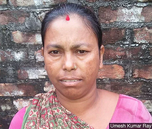 Mandi Devi, 38, from Rampur Kodarkatti village in Araria district, Bihar, along with 129 other villagers applied for MGNREGS work to feed her family of seven. She has not received a day’s work since June 1.
