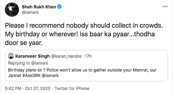 SRK on Why His Friends Always Pay When They Go Out For Dinner