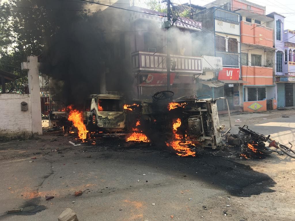 Munger Unrest: Cops on Patrol After Angry Mob Torches Police Vans