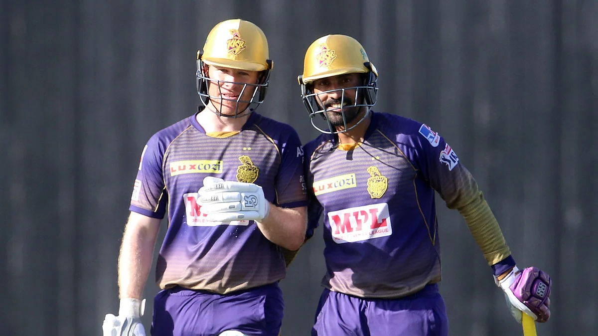 Morgan and Karthik scored 58 runs in the last five overs.