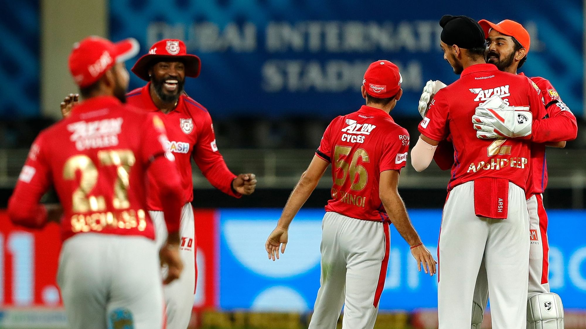 KXIP won the game by 12 runs with one ball remaining.