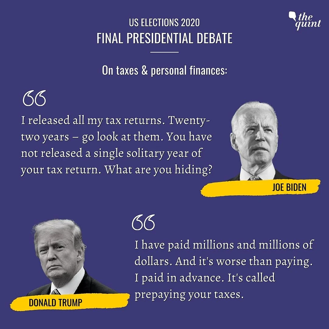 India’s Air is Filthy: Trump Spars With Biden in Final Prez Debate