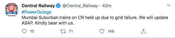 Mumbai Power Supply Restored in Most Areas, Train Services Resume