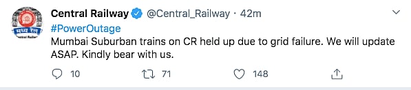 Mumbai Power Supply Restored In Most Areas Train Services Resume