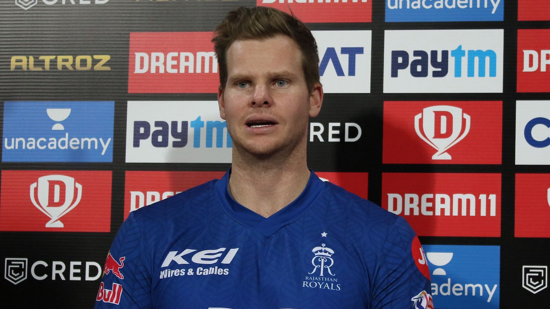 Rajasthan Royals skipper Steve Smith during the post-match press conference.