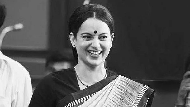 Kangana Ranaut on the sets of Thalaivi.