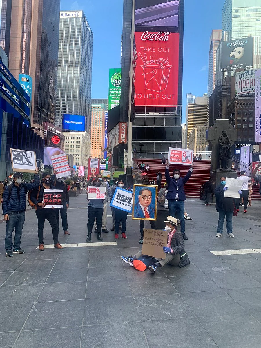Dalit Lives Matter protest in New York.