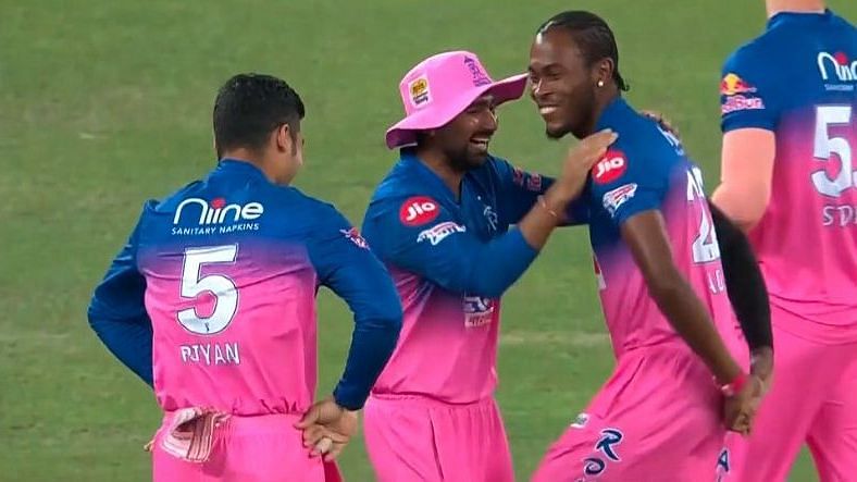 Rajasthan Royals’ fast bowler Jofra Archer broke into the Bihu dance after taking Prithvi Shaw’s wicket