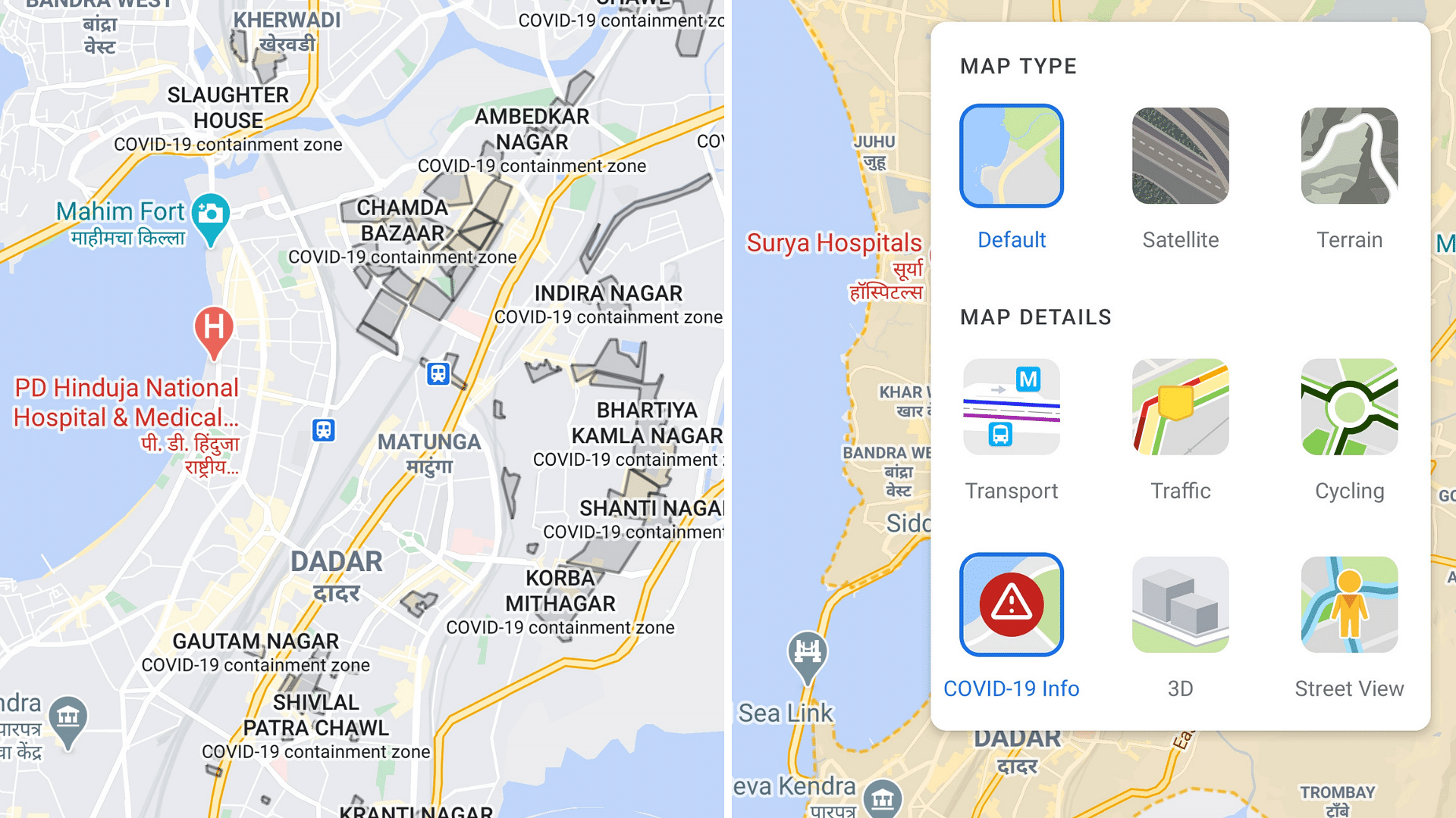 Mumbai COVID Containment Zones on Google Maps: Google Maps will now show COVID-19 containment zones in Mumbai.&nbsp;