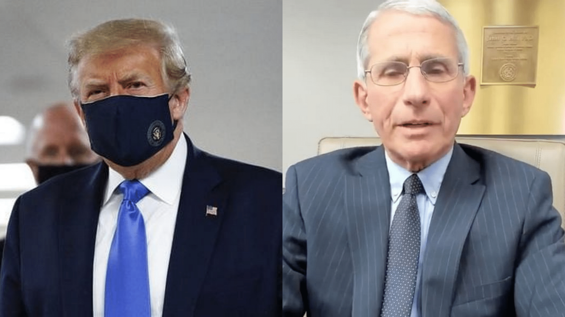 President Trump (L) and Dr. Anthony Fauci