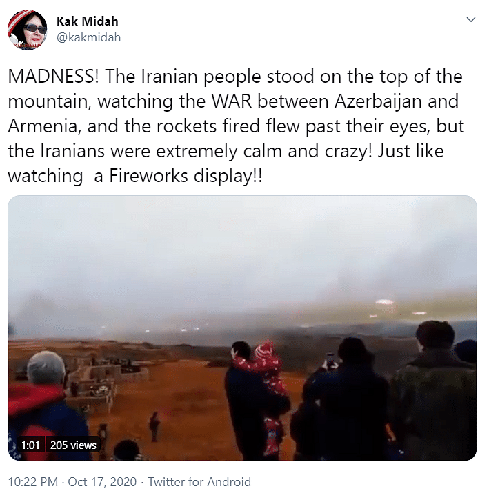 The video is actually from 2019 of a military exercise in Russia’s Luzhki military range, not Iran’s border.
