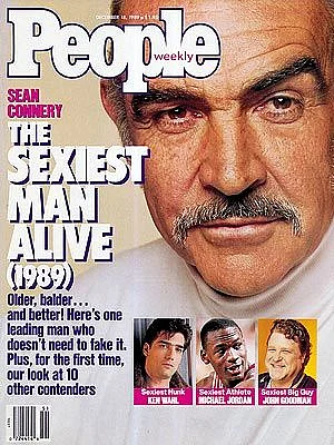 Sean Connery voted as the sexiest man alive by <i>People.</i>