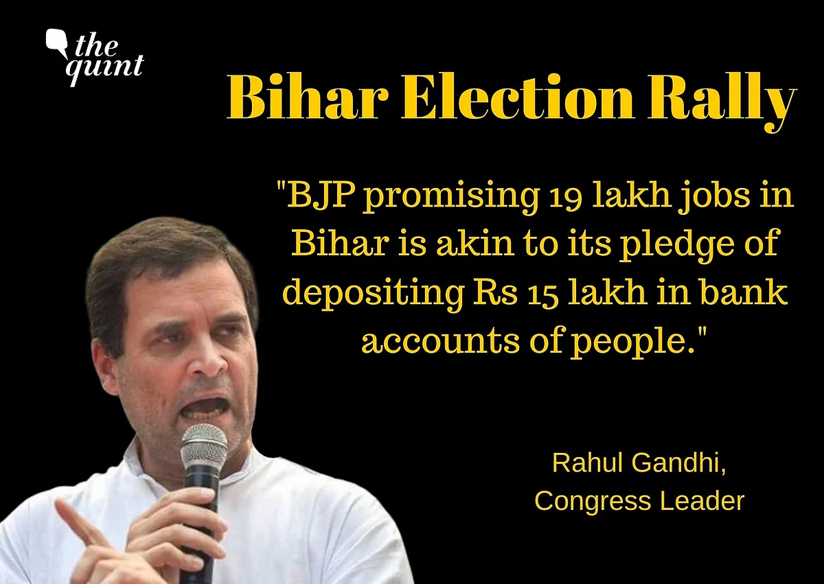 Bihar Poll Rally: Rahul-Tejashwi Slam Modi-Nitish Over Jobs, China