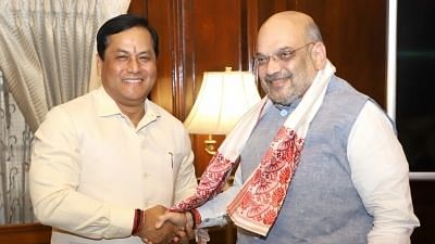 File image of Assam Chief Minister Sarbananda Sonowal and  Union Home Minister Amit Shah.