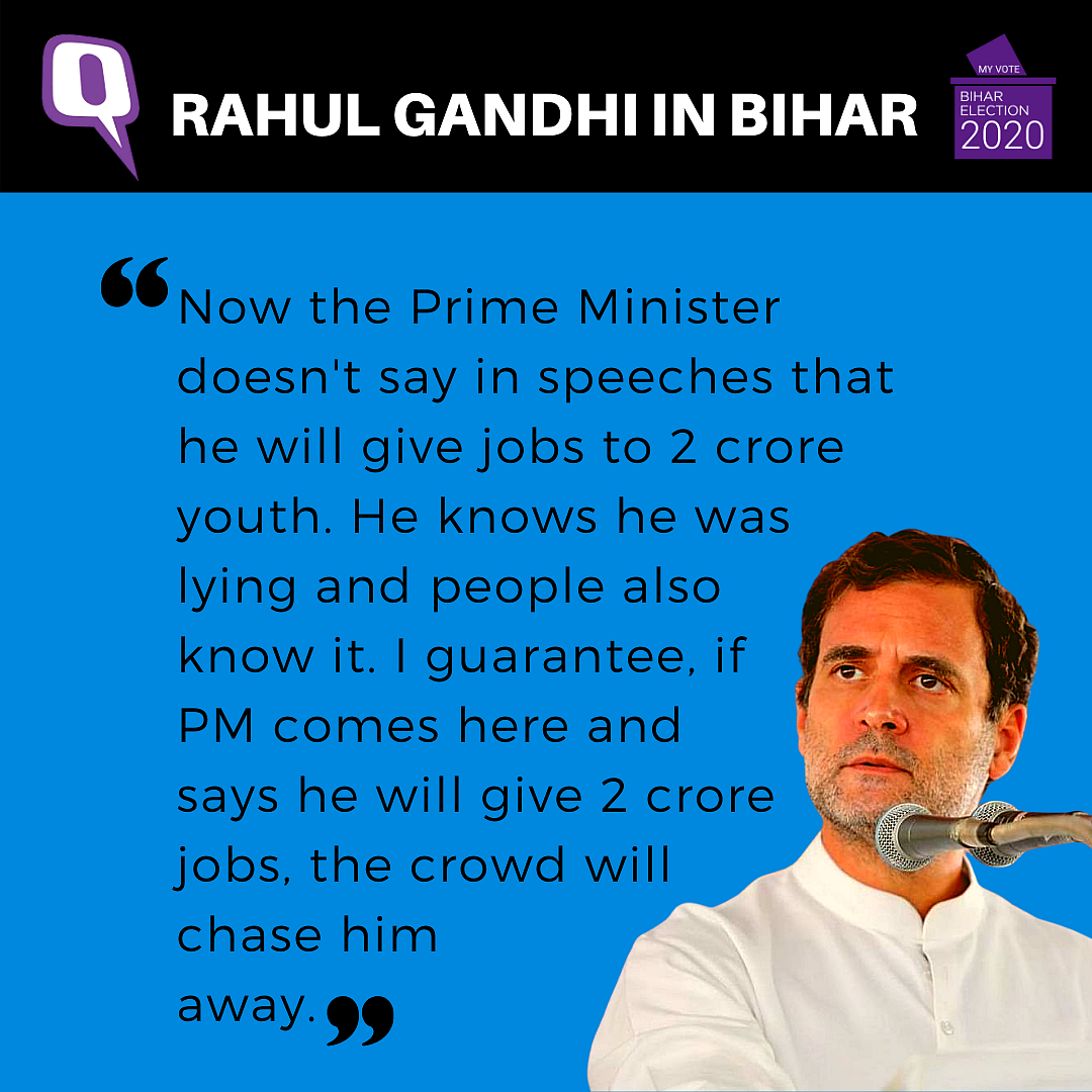 ‘We Can’t Compete with PM Modi at Lying’: Rahul in Bihar