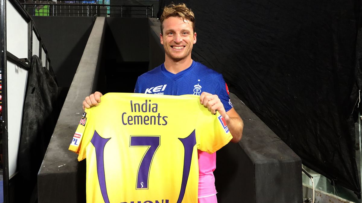 Jos Buttler got himself MS Dhoni’s jersey after RR beat CSK by 7 wickets on Monday night.