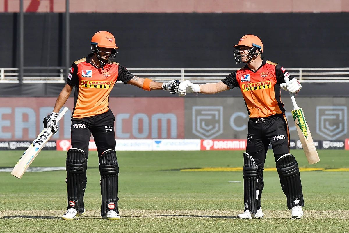 Number three batsman Manish Pandey and Warner steadied SRH’s ship with a 73-run stand.