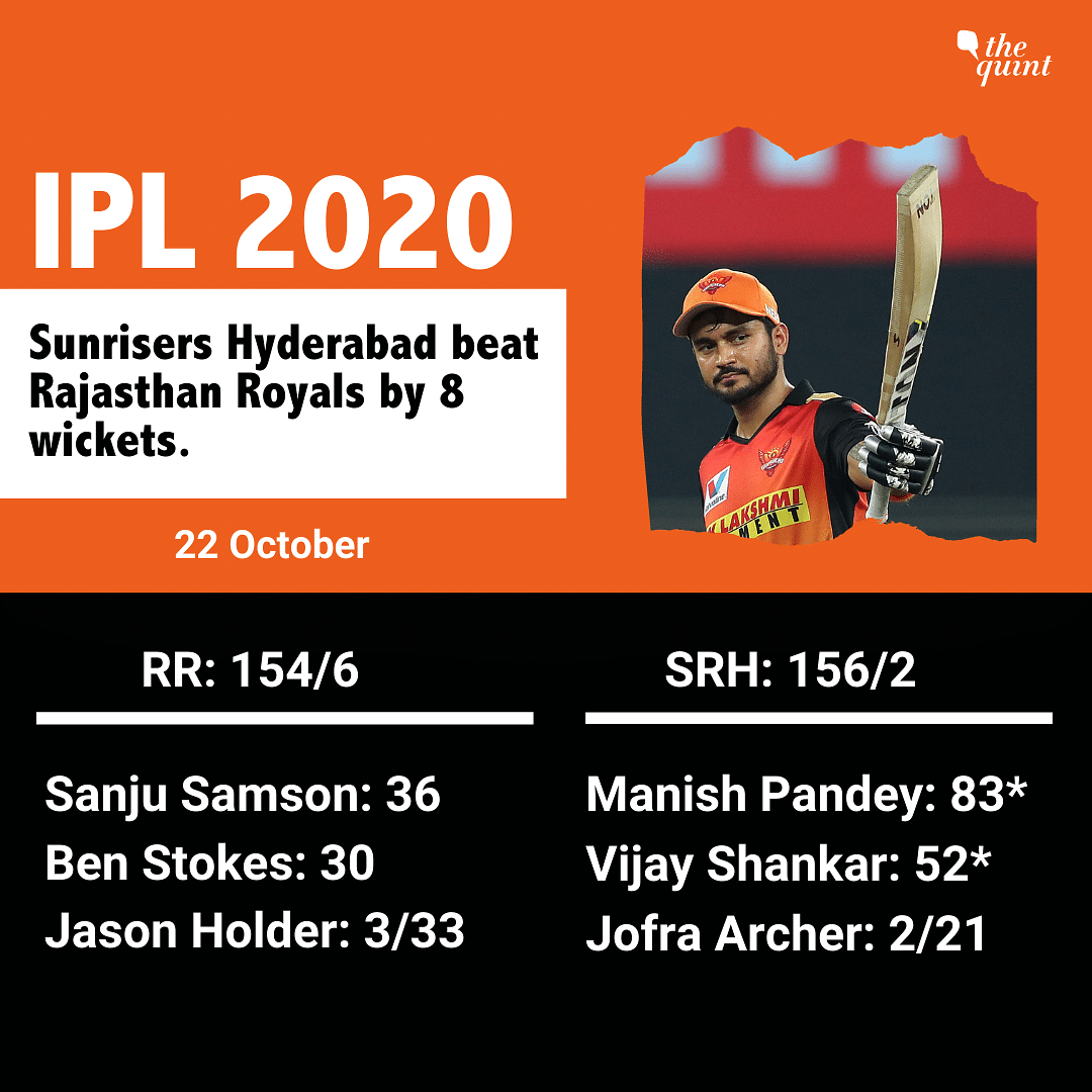 This is Sunrisers Hyderabad’s first 100-plus partnership between two Indian players.