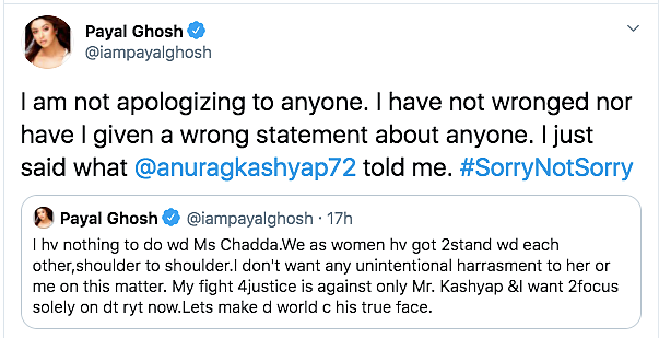 Not Wronged Anyone: Payal Ghosh Refuses to Apologize to Richa