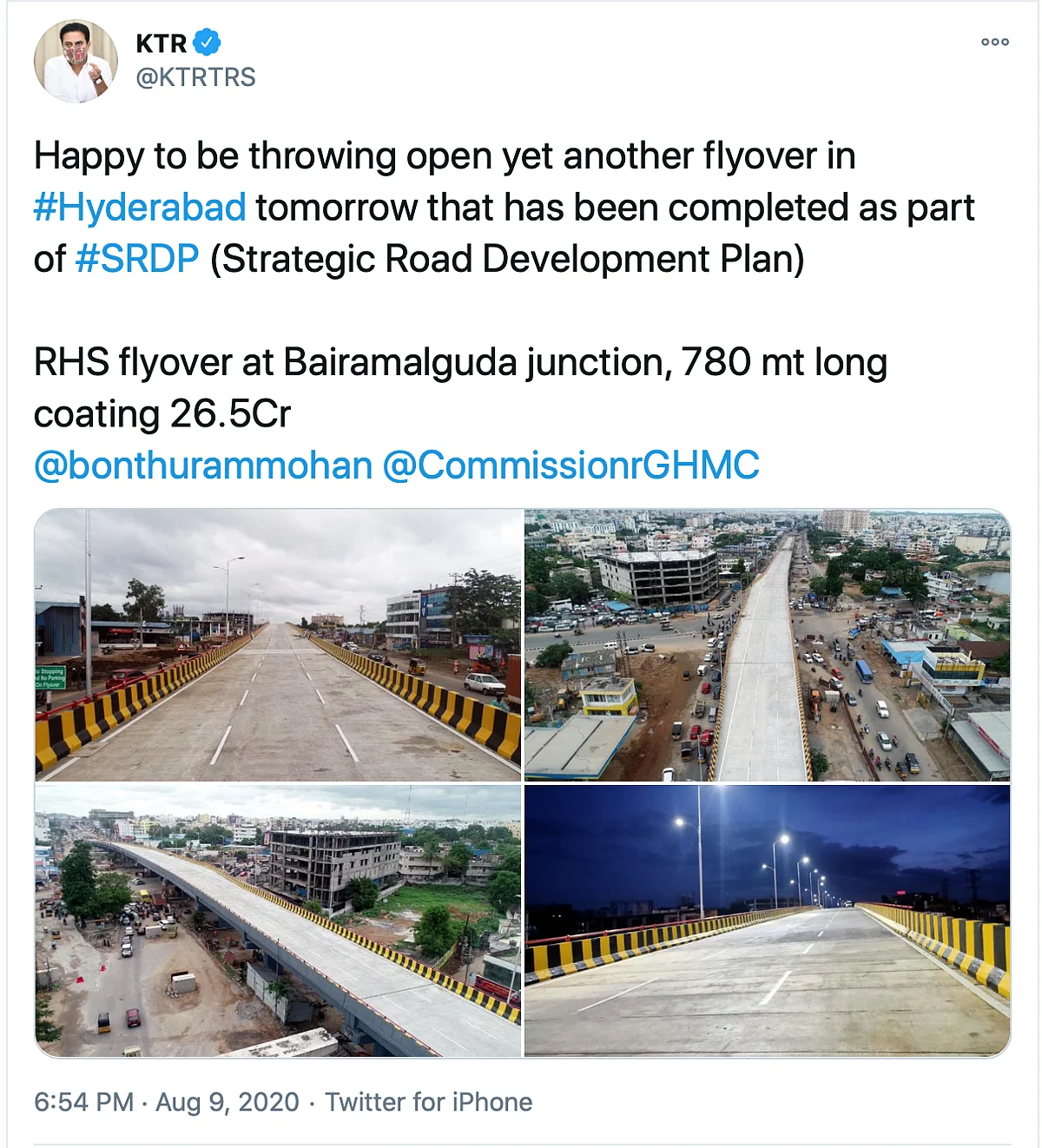 Bihar Min Uses Hyderabad Flyover Photo to Show ‘State Govt’s Work’
