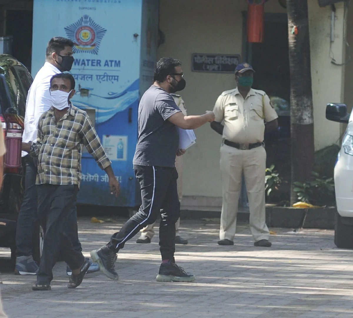 Anurag Kashyap at Mumbai's Versova Police Station.