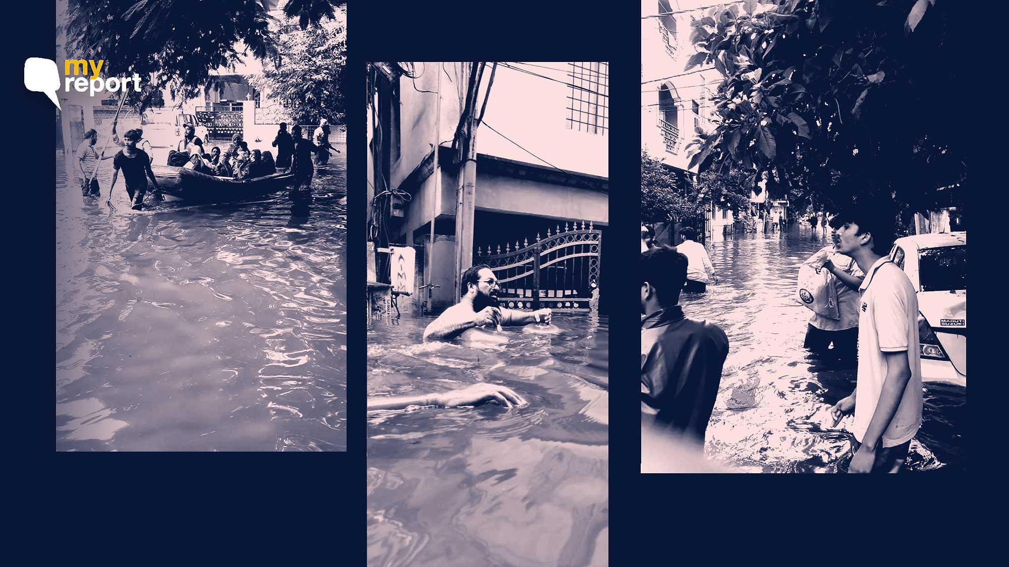 The roads are looking like rivers in Hyderabad in what has been the worse rainfall in years.