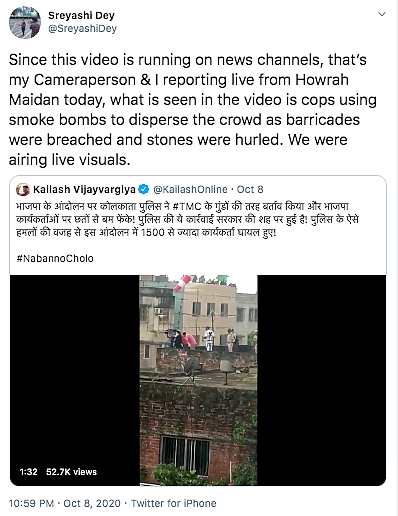 WB Cops Threw Bombs at BJP? Vijayvargiya’s Statement Lacks Proof