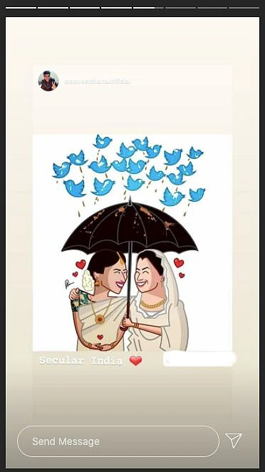 One of the artworks created in reaction to the hate the Tanishq ad generated on Twitter.