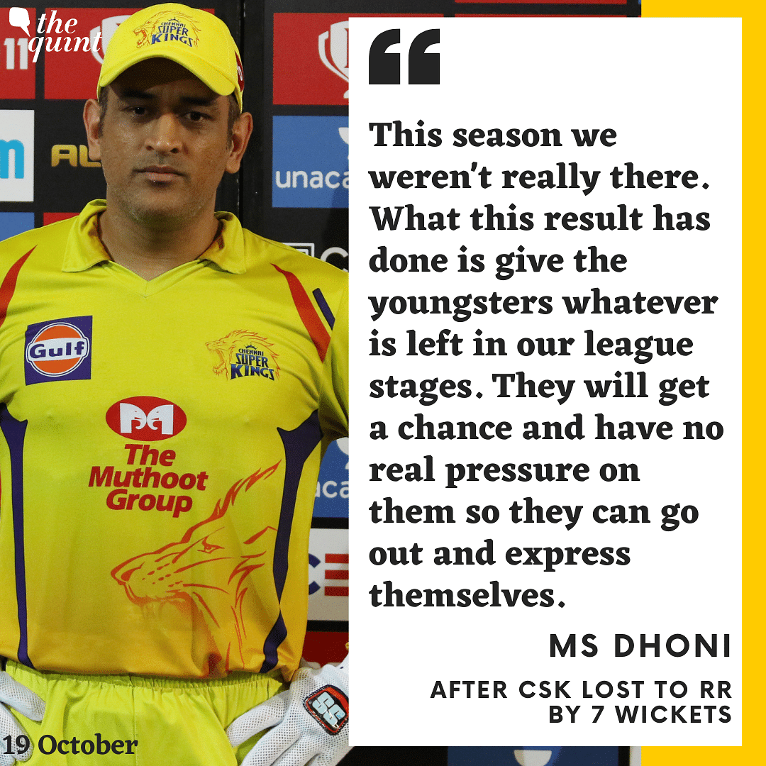After the loss to Rajasthan, MS Dhoni talks about what went wrong for CSK.
