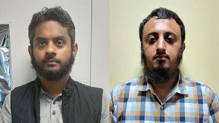 NIA arrests two men who allegedly funded radicals to go to Syria.