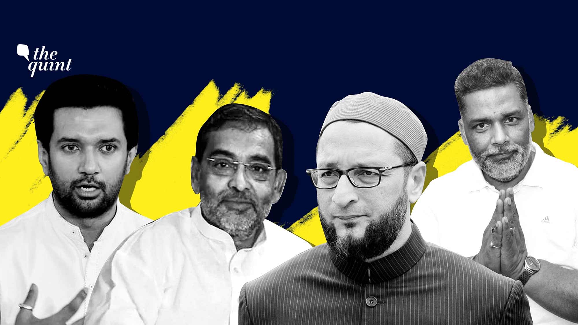 The existence of smaller parties like Chirag Paswan’s LJP, Upendra Kushwaha’s RLSP, Asaduddin Owaisi’s AIMIM and Pappu Yadav’s JAP have complicated the Bihar Assembly elections.