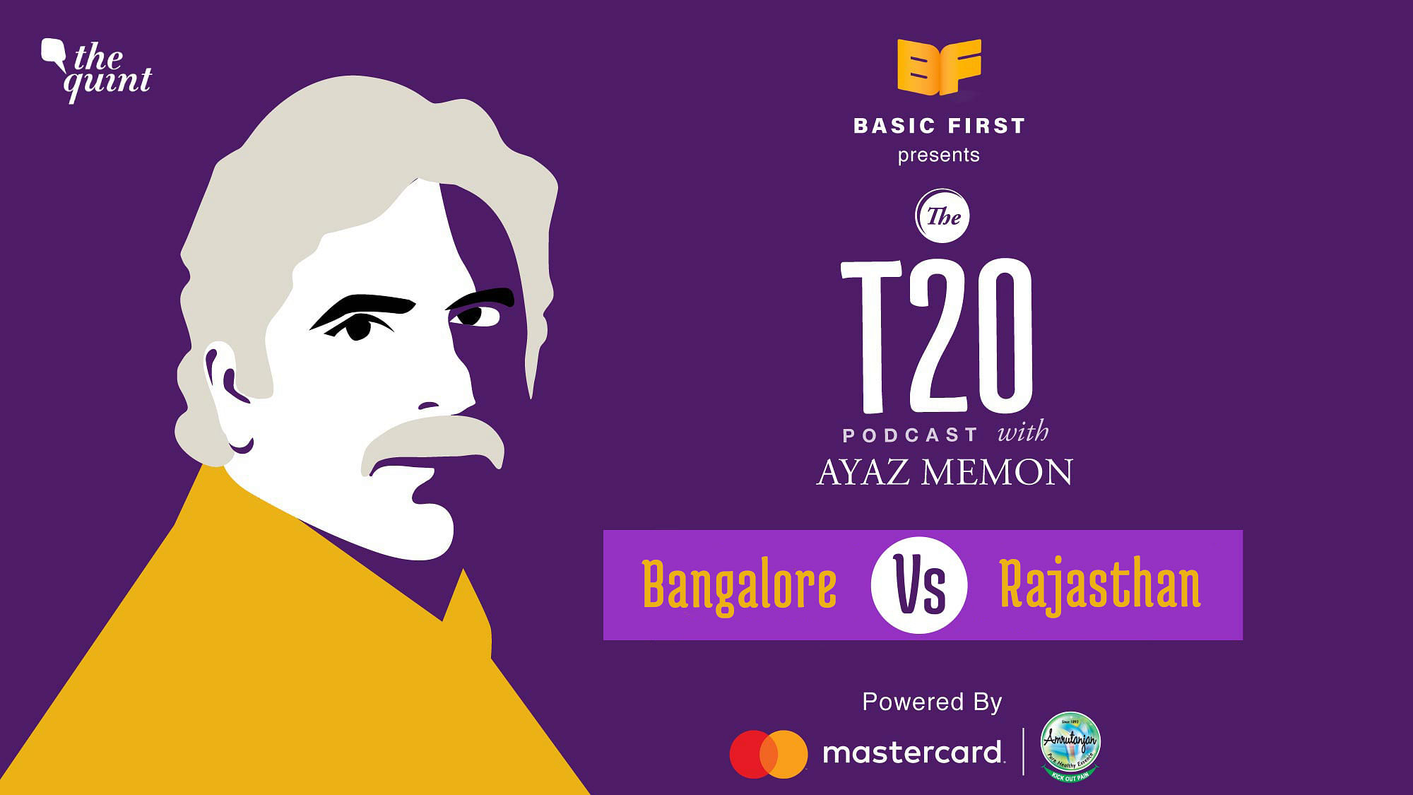 On episode 15 of The T20 Podcast, Ayaz Memon and I talk about Rajasthan’s 8 wicket loss to Virat Kohli’s Bangalore.