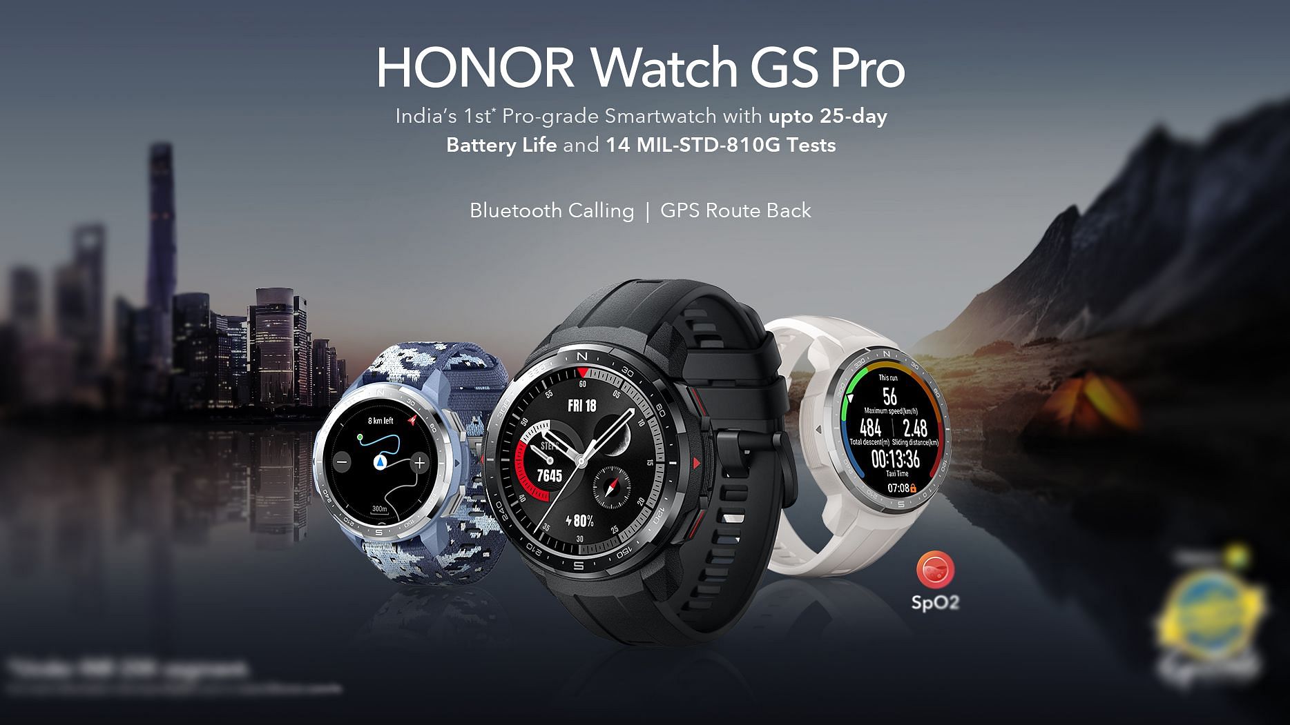 The honor Watch GS Pro is touted to offer 25 days of battery life.